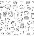 hat of chef seamless pattern vector image