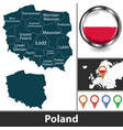 map of poland vector image
