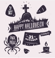 set of halloween badges vector image