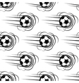 speeding soccer ball seamless pattern vector image vector image