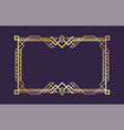 art deco border golden decorative luxury vintage vector image vector image