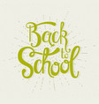 back to school hand lettering vector image vector image