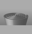 extruded spiral sculpture in gray vector image vector image