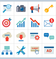 seo flat icon vector image vector image