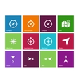 compass icons on color background vector image vector image