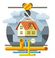 fast flat house vector image vector image