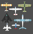 airplane top view and aircraft vector image