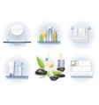 bath icon set vector image