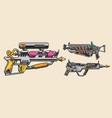 blasters set emblems vintage colorful vector image