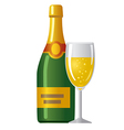 champagne bottle vector image