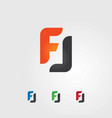 f and l logo vector image vector image
