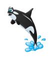 cartoon killer whale vector image