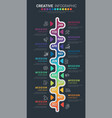 timeline business for 12 months vector image vector image