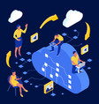 cloud technology concept vector image vector image
