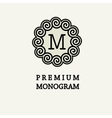 stylish and graceful floral monogram design vector image