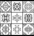 abstract damask patterns set of nine seamless vector image