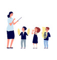 children musicians kids orchestra music lesson vector image