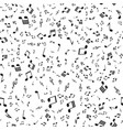 seamless pattern with falling music notes vector image