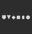 set of triangle diamond rectangular and hexagon vector image