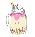 sweet bubble cocktail character vector image