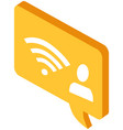 wireless internet connection icon wifi symbol vector image vector image