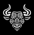 angry bull vector image vector image