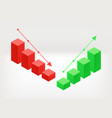 business revenue report graphics infographic 3d vector image vector image