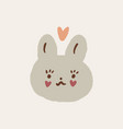 cartoon baby girl rabbit little easter cute vector image vector image