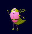 cartoon iodine superhero micronutrient character vector image