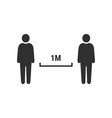 people icon social distancing vector image vector image