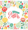 happy easter modern brush calligraphy ink vector image