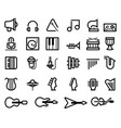 music line icon set vector image