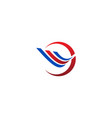 round curve abstract wave logo vector image