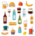 simple food icons vector image