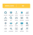 line icons set seo vector image