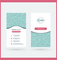 double-sided vertical modern business card vector image