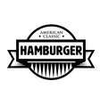 Hamburger vintage stamp logo Royalty Free Vector Image