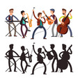 male pop music band playing vector image