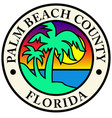 coat arms palm beach county in florida usa vector image