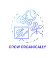 grow organically blue gradient concept icon vector image vector image