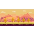 seamless cartoon nature landscape layered ground vector image