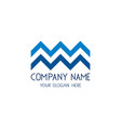 zigzag wavy logo for business company vector image