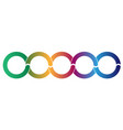 process flow circles info-graphic vector image
