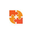 community puzzle logo vector image