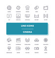 line icons set cinema vector image