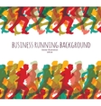 color crowd people business run carrier background vector image vector image