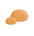 round wheat bread bakery assortment icon vector image