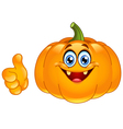 thumb up pumpkin vector image vector image