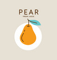 a pear in modern style isolated vector image