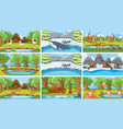 background scenes animals in wild vector image